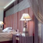 beaded curtains in the bedroom