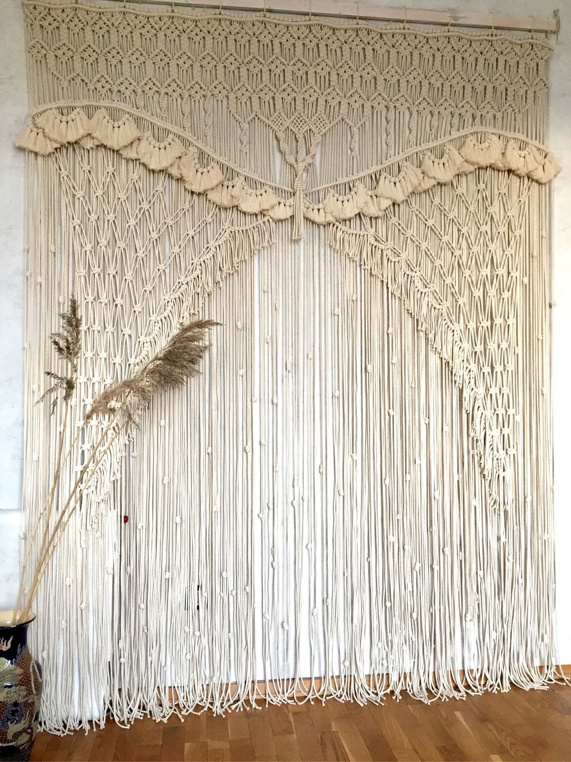 macrame curtains decor photo