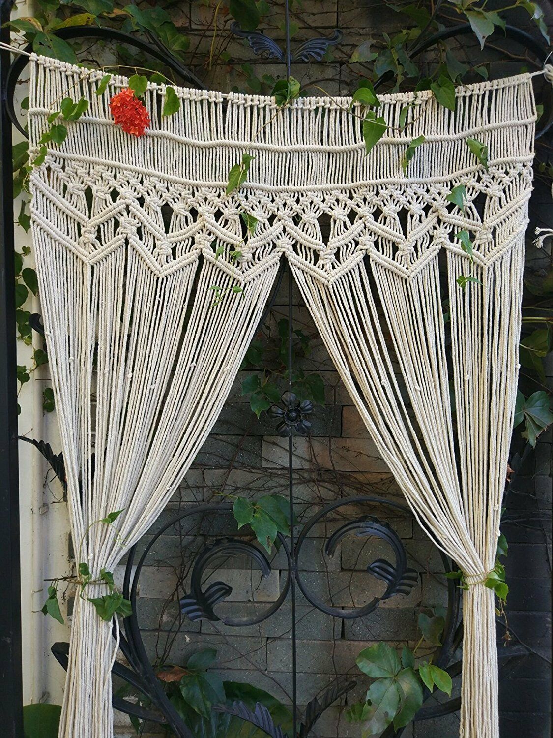 macrame curtains decor photo