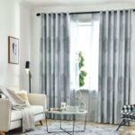 curtains in the living room with eyelets