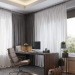 curtains in the office decor ideas