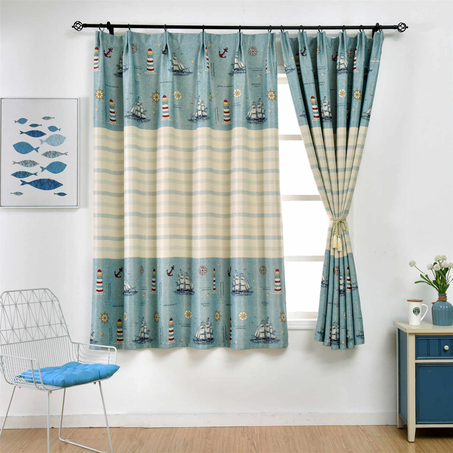 short curtains for kids room for boy