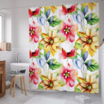 fabric curtain for bathroom photo printing photo