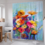 fabric curtain for bathroom photo printing ideas