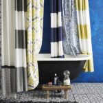 fabric curtain for bathroom decor ideas