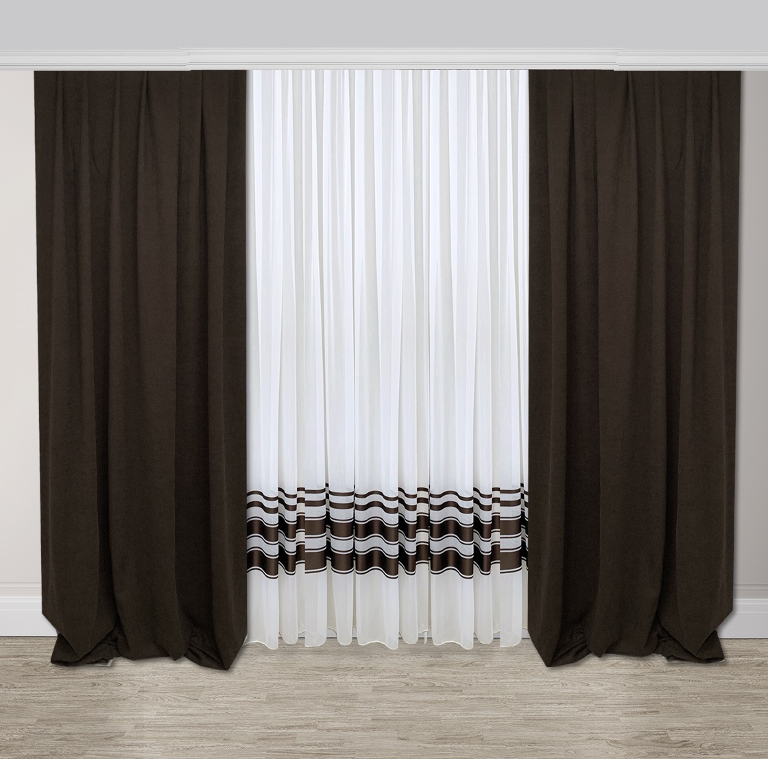 combination of tulle with curtains