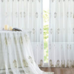 embroidered tulle and tablecloth