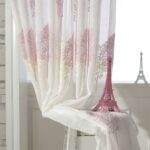 embroidered tulle with tower