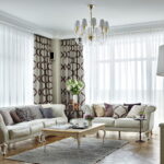 tulle in the living room design photo