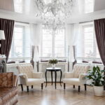 tulle in the living room photo design