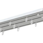 three-row curtain rod