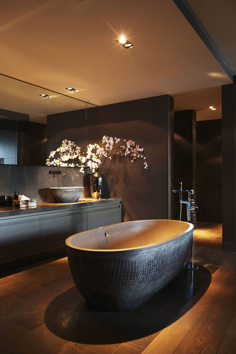 the use of wenge in the bathroom