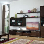 wenge furniture in the living room light walls