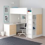 bunk bed with wardrobe