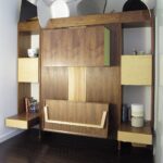 wardrobe bed with folding table