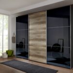 black wardrobe with wood