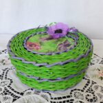 wicker box green