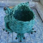 wicker box blue