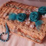 wicker box with roses