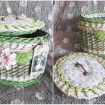 wicker box with lid