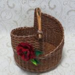 wicker box with rose