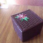 wicker box with flower