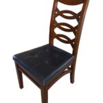 wooden chair with curly back