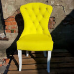 chair wooden yellow soft