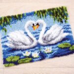 embroidery Swans