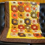 yellow-orange bedspread