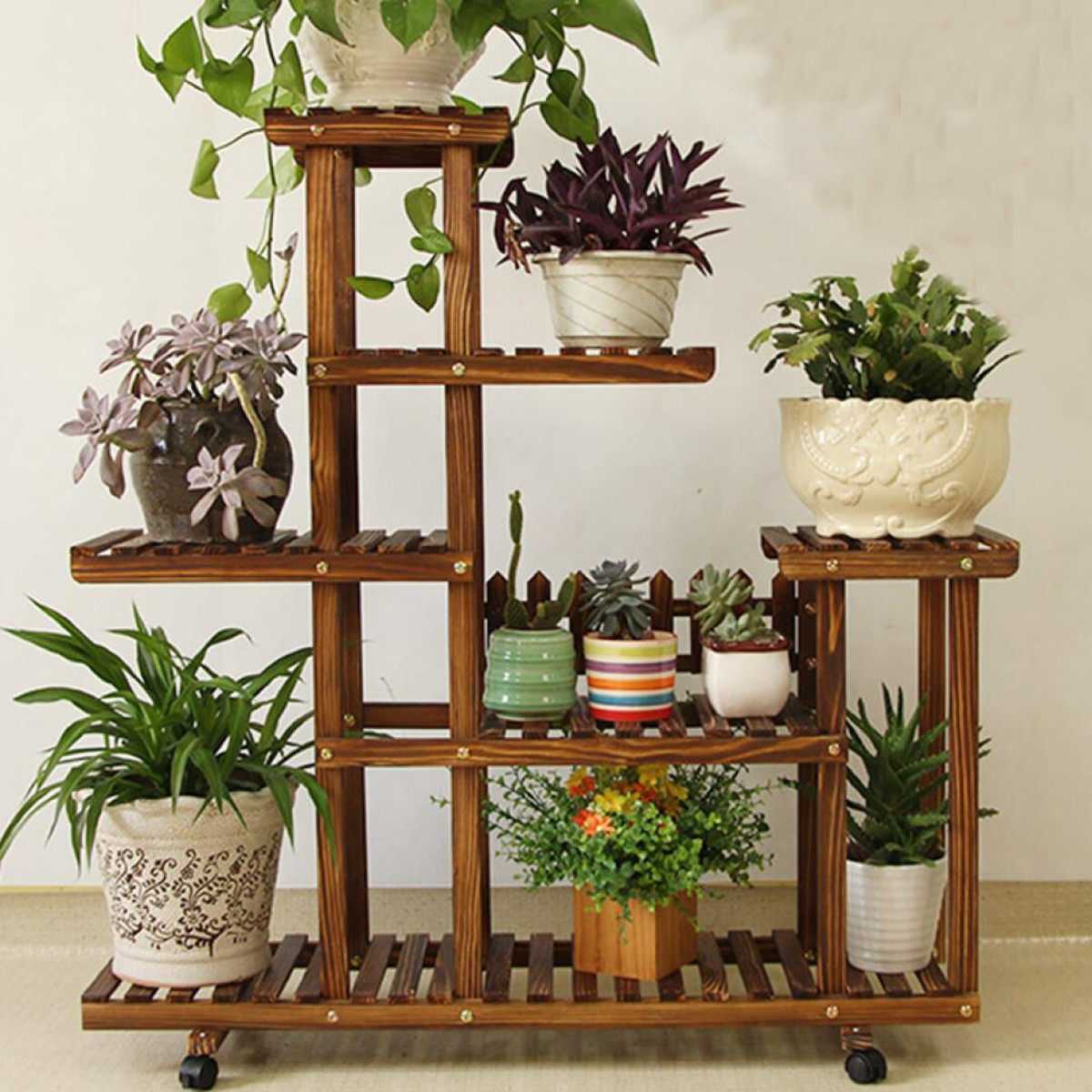 flower shelf on wheels