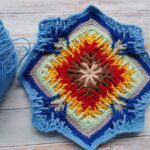 serviette au crochet brillant