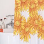 curtain with sunflowers