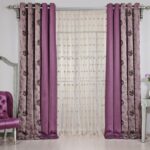 purple curtains