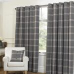 checkered curtains