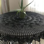 black tablecloth