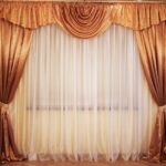 brown curtains