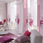 pink curtains