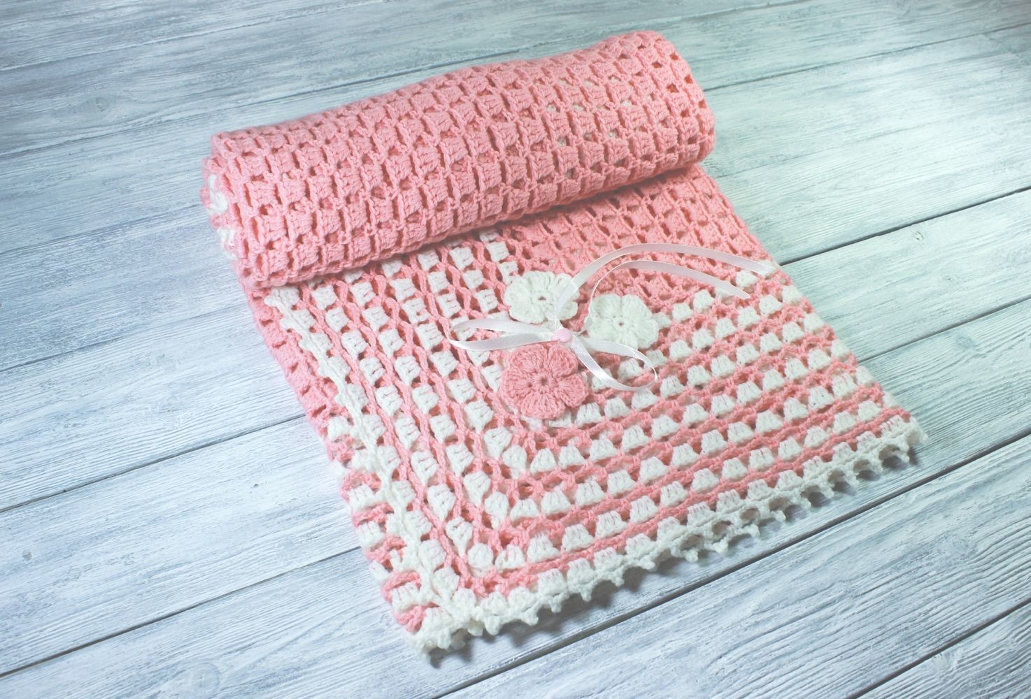 plaid rose pour bébé