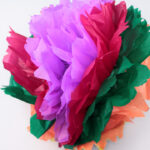 chrysanthemum from colored napkins