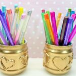 gold pencil holder