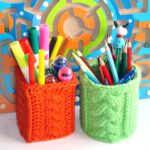 knitted pencil holder