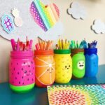 porte-crayons de fruits