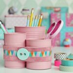 pink pencil holder