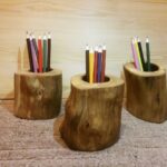 pencil holder made of wood