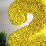 how to make a number from yellow flowers