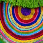 colorful yarn rug