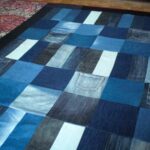 bedspread from old pieces of denim