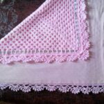 crochet pink plaid