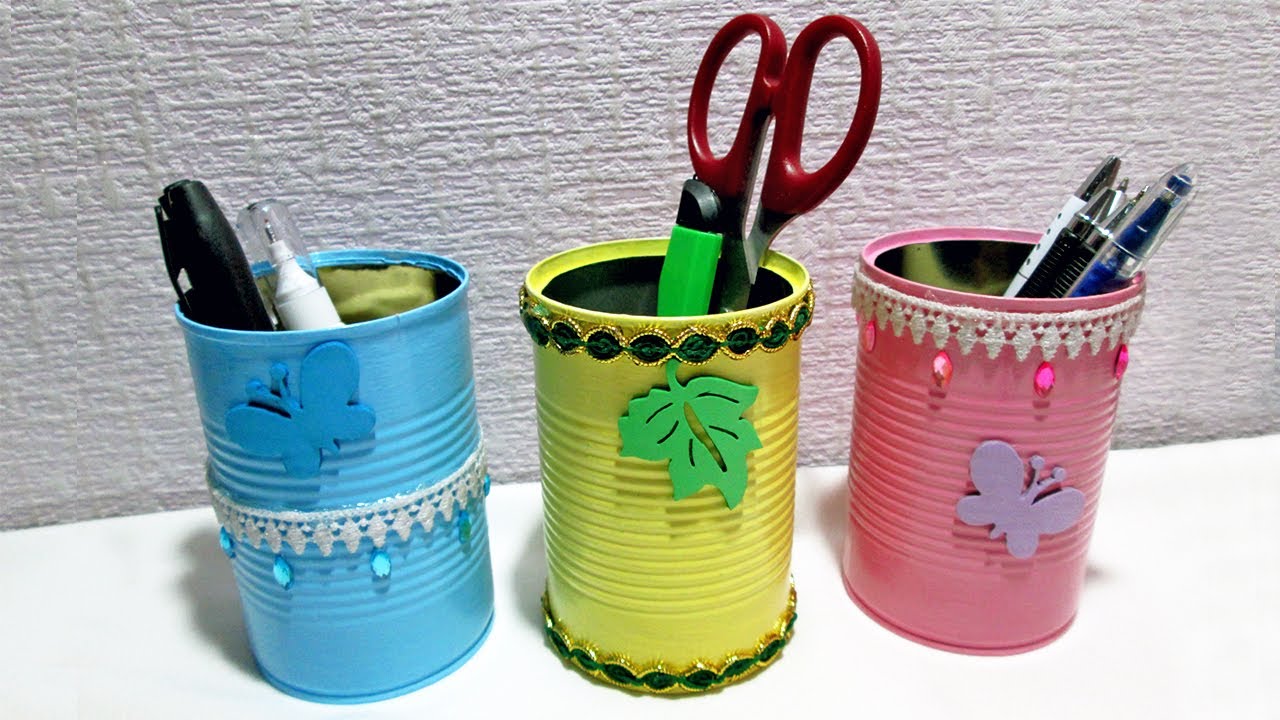 tin pencil holder